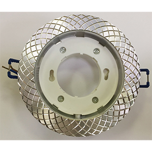 Светильник потолочный GX53 "KL76 AL/SL/1" 15Вт, круглый, серебро