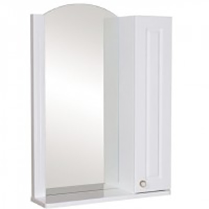 Шкаф с зеркалом "Венеция-65" белый, правый