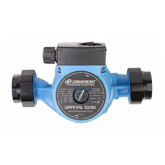 Насос циркуляционный "Циркуль" 32/80, напор 8м, расход 89 л/м, мощность 105Вт "Джилекс"