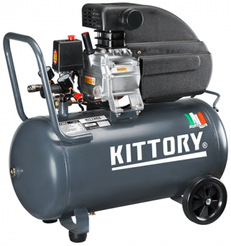 Компрессор поршневой прямой KAC-50 производительность 300л/мин 1800Вт 220В максимальное рабочее давление 8 бар "Kittory"