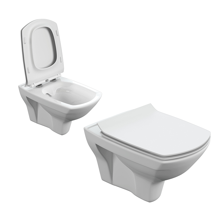 Унитаз &quot;Cersanit Carina XL Clean On DPL EO slim &quot; подвесной, безободковый, микролифт