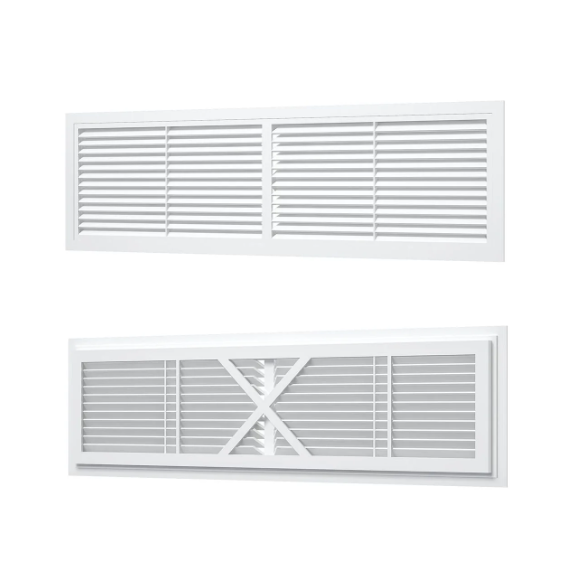 Решетка пластиковая вентиляционная 455*133, белая