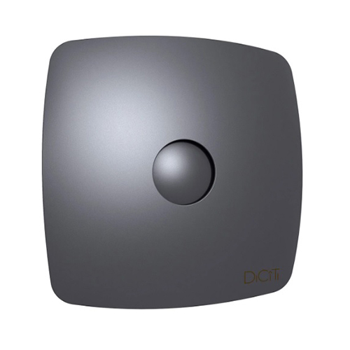 Вентилятор "Era" вытяжной D100 "RIO 4C" 14Вт осевой, с обрат. клапаном, Dark gray metal, DICITI
