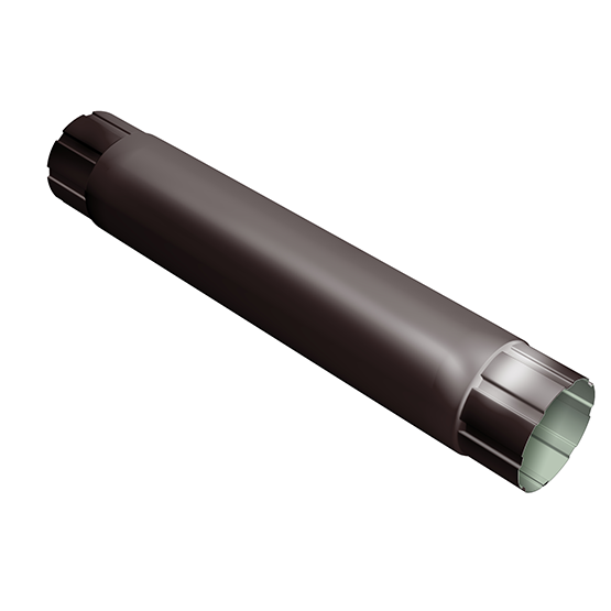 Металлическая труба соединительная "Шоколад" "Optima" d=90мм, 1м