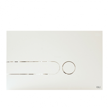 Кнопка "I-Plate" двойная механическая для инсталляций Oli 120 Eco Sanitarblock,74,80,Plus, Expert Plus, Quadra Plus белая, пластик