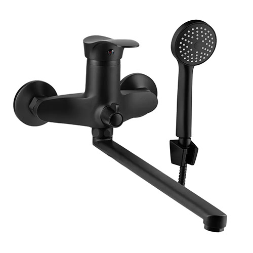 Смеситель "Aloute" одноручковый для ванны "A0163H", черный матовый