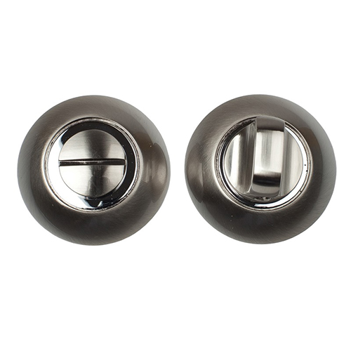 Завертка дверная "TRODOS BK-AL SN-CP", круглая накладка, "Никель, хром"