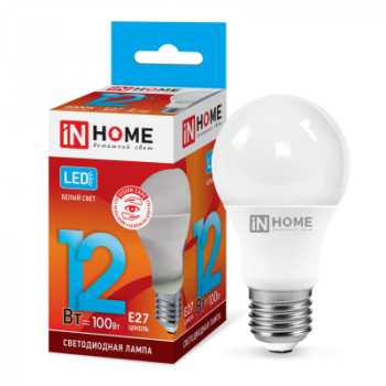 Лампа светодиодная A60 12Вт "LED-VC" Е27 220В 4000К 1080Лм IN HOME