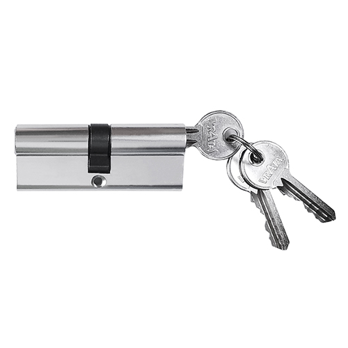 Цилиндр дверной алюминий "Vrata ЦМ 80(40/40)-3К CP", "Хром"