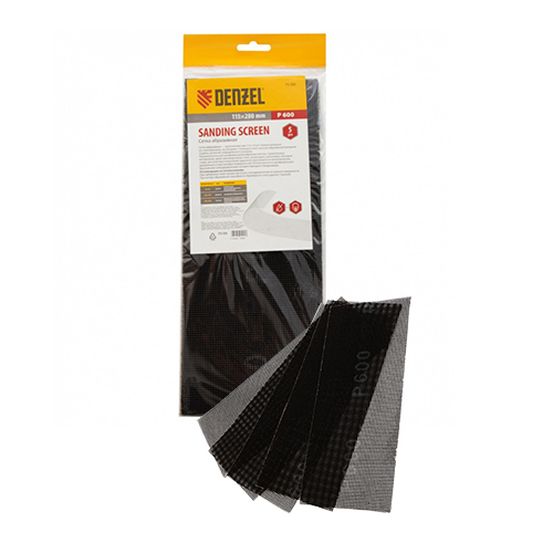 Сетка "Denzel" абразивная Р600, 115*280мм, 5шт