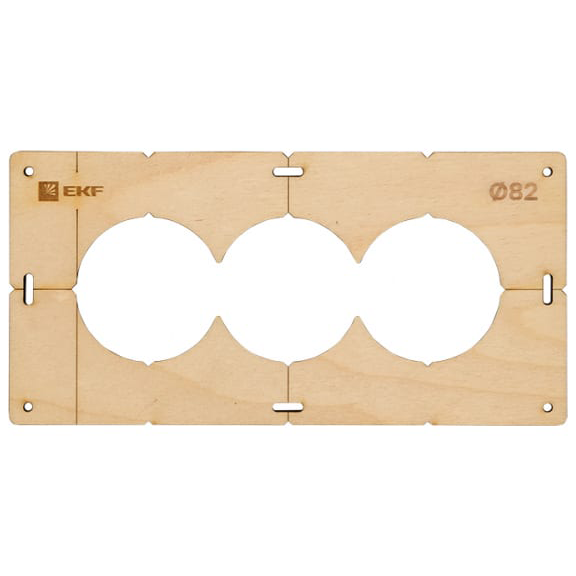 Шаблон для подразетников с 3 ответвлениями диаметр 82мм "ЭКФ"