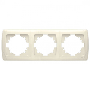 Рамка 3-ая, "Carmen Viko", кремовая, горизонтальная