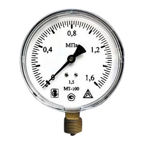 Манометр технические показания до 1,6МПа 100мм М20*1,5