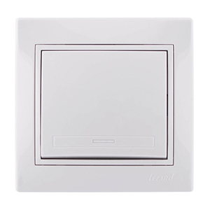 Выключатель 1-кл, "Mira Lezard", скрытой проводки, белый