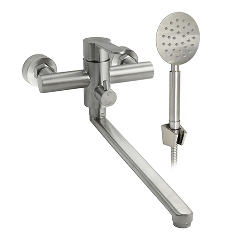 Смеситель "Okatana OK01-0010" одноручковый для ванны, нержавейка