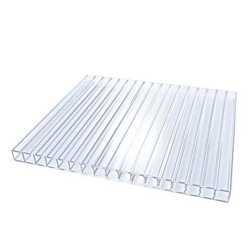 Сотовый поликарбонат 6000*2100*08мм, прозрачный 0,9кг/м2 ТУ (отклонение по длине +/- 5мм на 1м, но не более 50мм)