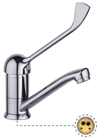 Смеситель "Aquattro Q01-1152" одноручковый для кухни, локтевой, без подводки