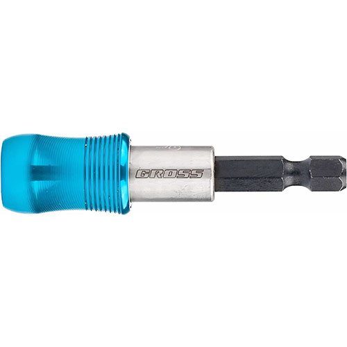 Адаптер для бит с держателем и двойным магнитом, 1/4"// Gross