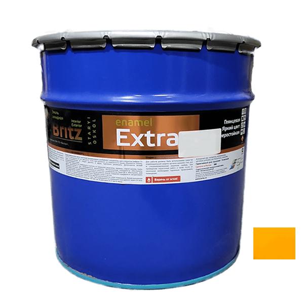 Эмаль желтая ПФ-115 ГОСТ "Бриц", 20кг