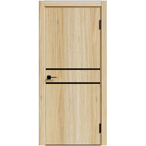 Дверное полотно Ирис", 600*2000*38мм, стекло черное, ПВХ, "Шампань"Дубрава-Сибирь