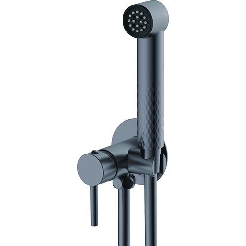 Смеситель гигиенический "Splenka S99.52.07", однорычажный, графит