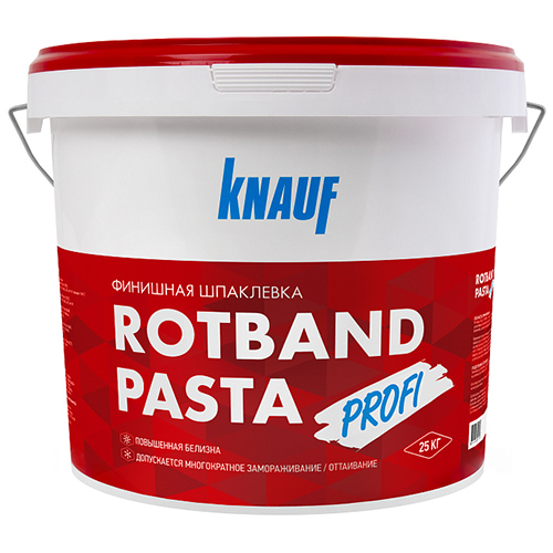 Шпатлевка виниловая "Кнауф Ротбанд Паста Профи", белый 25кг