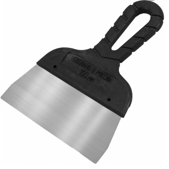 Шпатель с чернгой ручкой нержавеющей стали, 400мм!!!