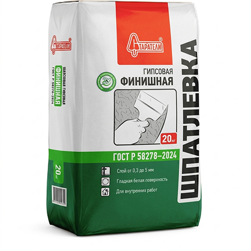 Шпатлевка гипсовая "Старатели Финишная"", белый 20кг