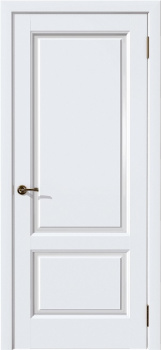 Дверное полотно "Лира FLY", 700*2000*38мм, остекленное,сатин, "Софт тач белая"Дубрава-Сибирь