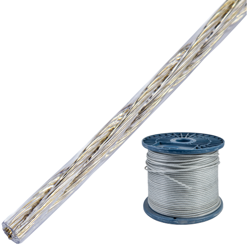 Трос стальной в ПВХ оплетке SWR М5-6мм, 100м