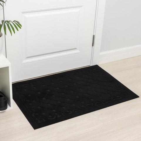 Коврик "Ромбы", влаговпитывающий, "Черный", 600*900мм