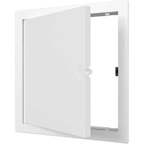 Лючок пластмассовый белый 224*224 с фланцем 200*200, нажимной