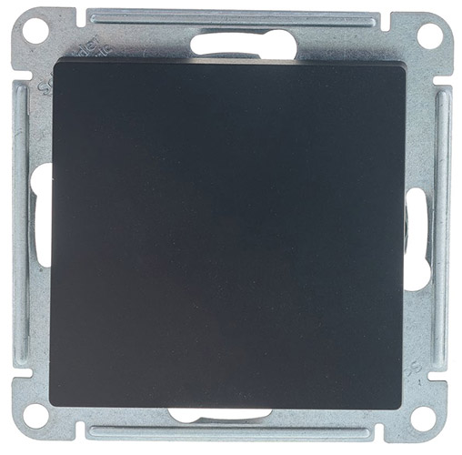 Переключатель 1-кл. перекрёстный с/п, механизм (без рамки), ATLASDESIGN карбон