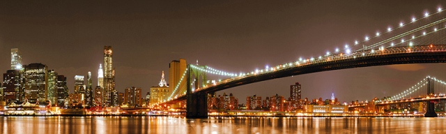 Интерьерная панель "Ночной город", 3000*600*1,5мм