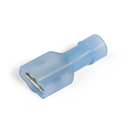 Разъем плоский полностью изолированный РПИ-М(н) 2,5-6,3 мама "КВТ" сечение: 1,5-2,5мм2, размер контакта: 6.3*0.8мм, манжета: синий нейлон