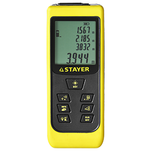 Дальномер STAYER &quot;MASTER&quot; MAX-Control лазерный, 2 точки отсчета, дальность 50м, точность 2мм 34957
