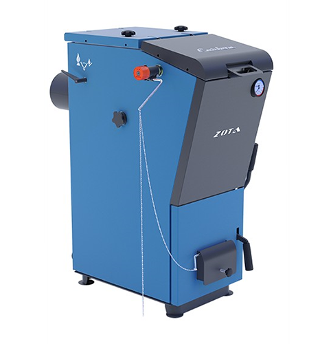 Котел угольный "ZOTA Carbon 15" 15кВт, одноконтурный, стальной, D-дымохода 150, площадь обогрева до 120м2