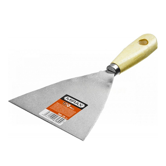 Шпатель "MIRAX" из нержавеющей стали 120мм, деревянная ручка