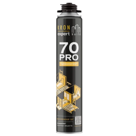 Пена монтажная профессиональная всесезонная "KRONbuild PRO 70", 950 гр