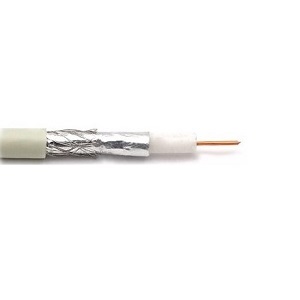 Провод коаксиальный RG-6U, белый
