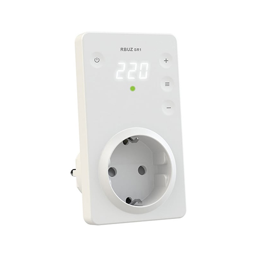 Реле напряжения "RBUZ" в розетку "SR1" с сенсорными кнопками