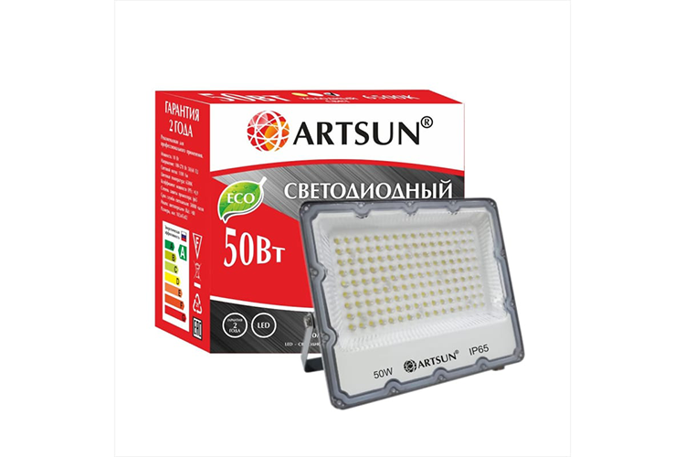 Прожектор светодиодный &quot;ARTSUN&quot; 50Вт 6400К холодный белый 4000Лм 220В