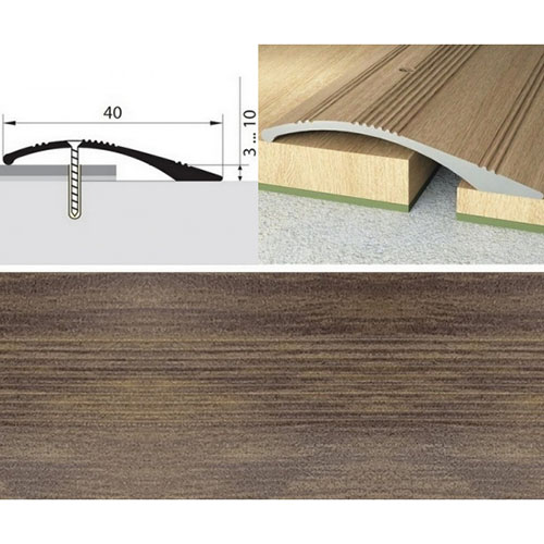 Порожек кант полукруглый 40*900мм, "Дуб сантана"