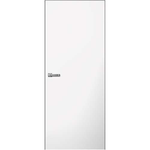 INVISIBLE Полотно дверное 600х2000 (черная алюм.кромка с 3-х сторон, магнитная защелка) REVERSE ЛЕВОЕ ФлайДорс