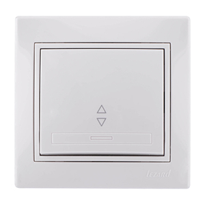 Выключатель 1-кл, проходной "Mira Lezard", скрытой проводки, белый