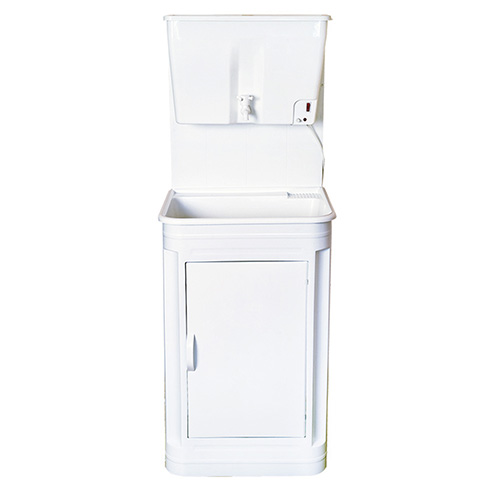 Дачный умывальник "ЭлБэт" белый, мойка пластик.,бак пластик., 17 литров, с тэном