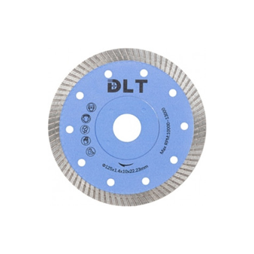 Диск алмазный турбо для кафеля и керамогранита &quot;DLT №19&quot;, 125*1,2*22,23мм, сухой рез