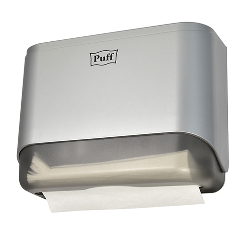 Диспенсер бумажных полотенец "Puff-5140S", хром, с замком, ABS-пластик