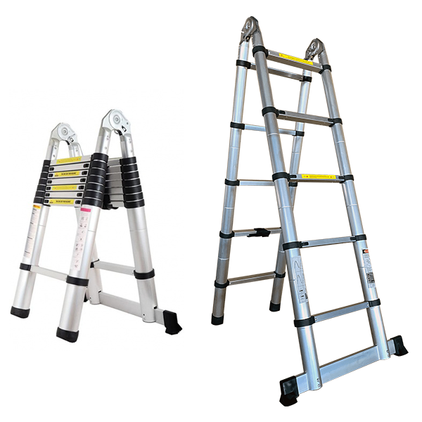 Телескопическая двухсторонняя лестница с шарниром 90x49x16, 5ст, 11,2кг