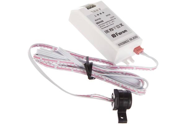 Датчик движения 230V 500W 5-8см 30град, белый с 1,5м кабелем SEN30